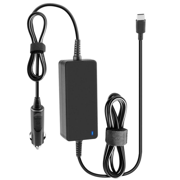 AMSK POWER Car CHARGER 65W Type-C Charger Power Supply For Dell Latitude 5285 2-in-1 Laptop