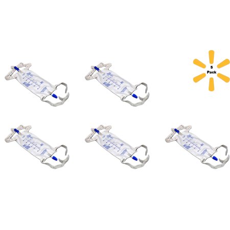 AMSure Urinary Drain Bag Anti-Reflux Valve / Twist Drain Valve Sterile Fluid Path 900 mL Vinyl, 5 Pack - AS309N