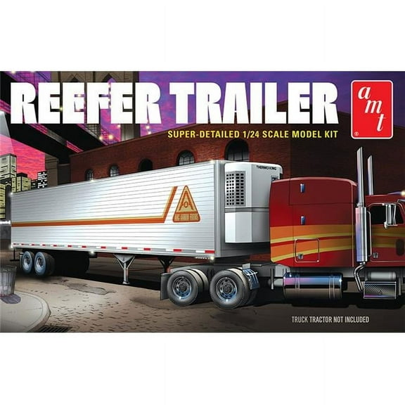 Skill 3 Model Kit Reefer Trailer 1/24 Scale Model by AMT