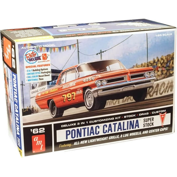 AMT 1392 1/25 1962 Pontiac Catalina Super Stock Plastic Model Kit