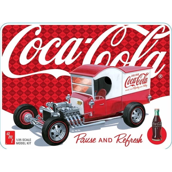 AMT 1925 Ford Model T Panel w/Tin Packaging Coca-Cola 1/25 Scale Model Kit