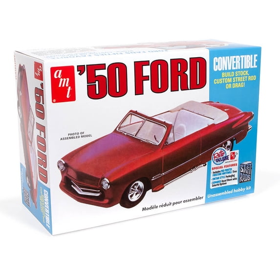 Scale Model Cars Street Rods AMT 1950 Ford Convertible Street Rods Edition 1/25 Scale Model Kit ...