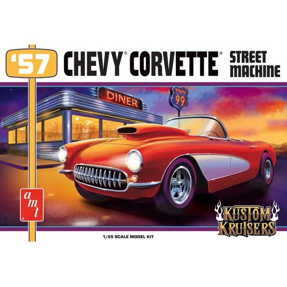 AMT 1957 Chevy Corvette Street Machine 1/25 Model Kit AMT1498