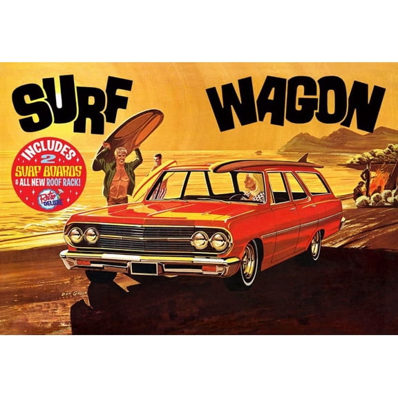 AMT 1965 Chevelle Surf Wagon Plastic Model Kit, 1/25 Scale