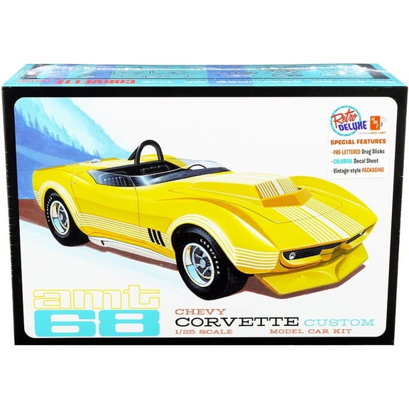 Skill 2 Model Kit 1968 Chevrolet Corvette Custom 1 25 Scale Model by AMT