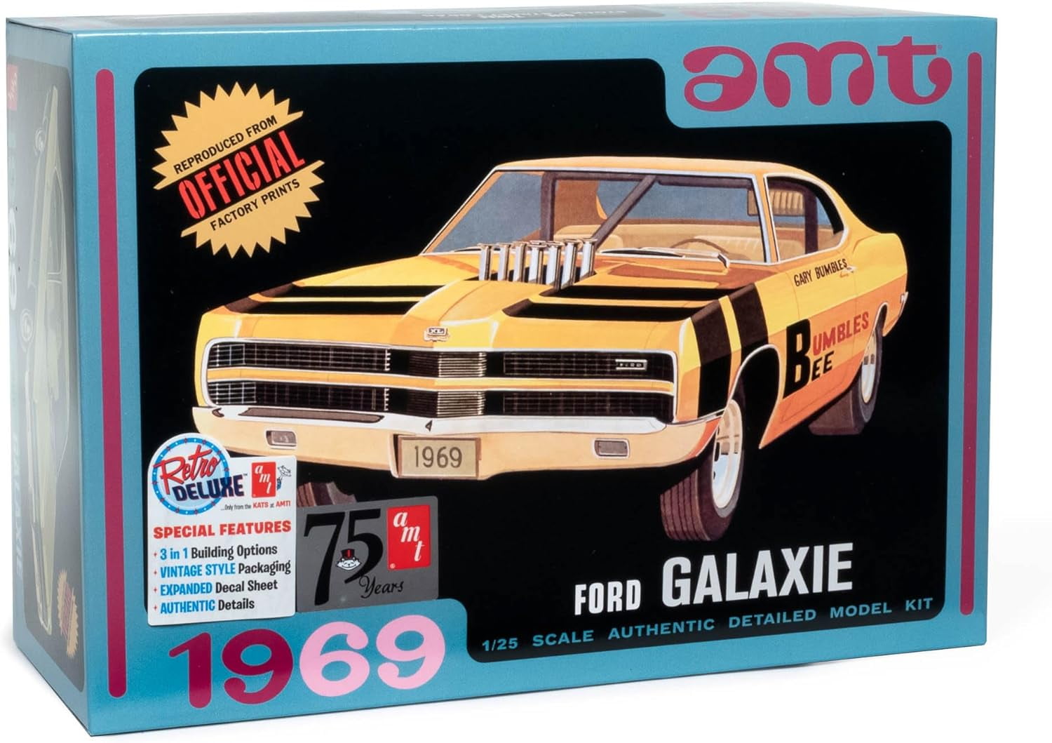 AMT 1969 Ford Galaxie Hardtop Skill 2 Model Kit 1/25 Scale