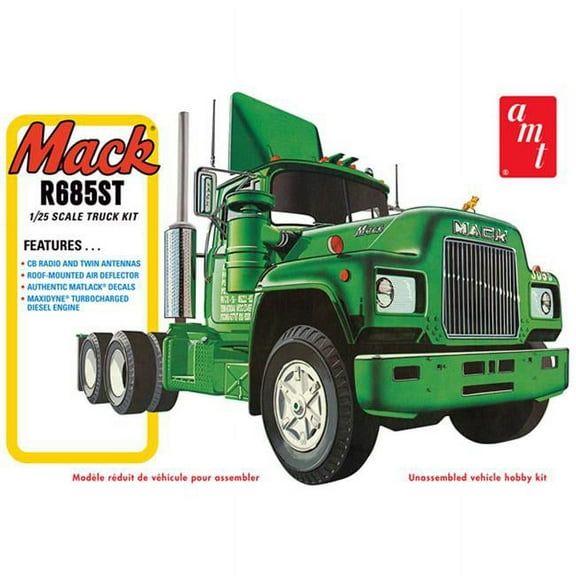 AMT AMT1039 Mack R685ST Semi Tractor Plastic Model Kit - Cab
