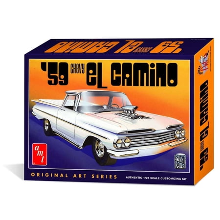 AMT AMT1058 Skill 2 Model Kit 1959 Chevrolet El Camino 2 in 1 Kit with Original Art Series 1 by 25 Scale Model