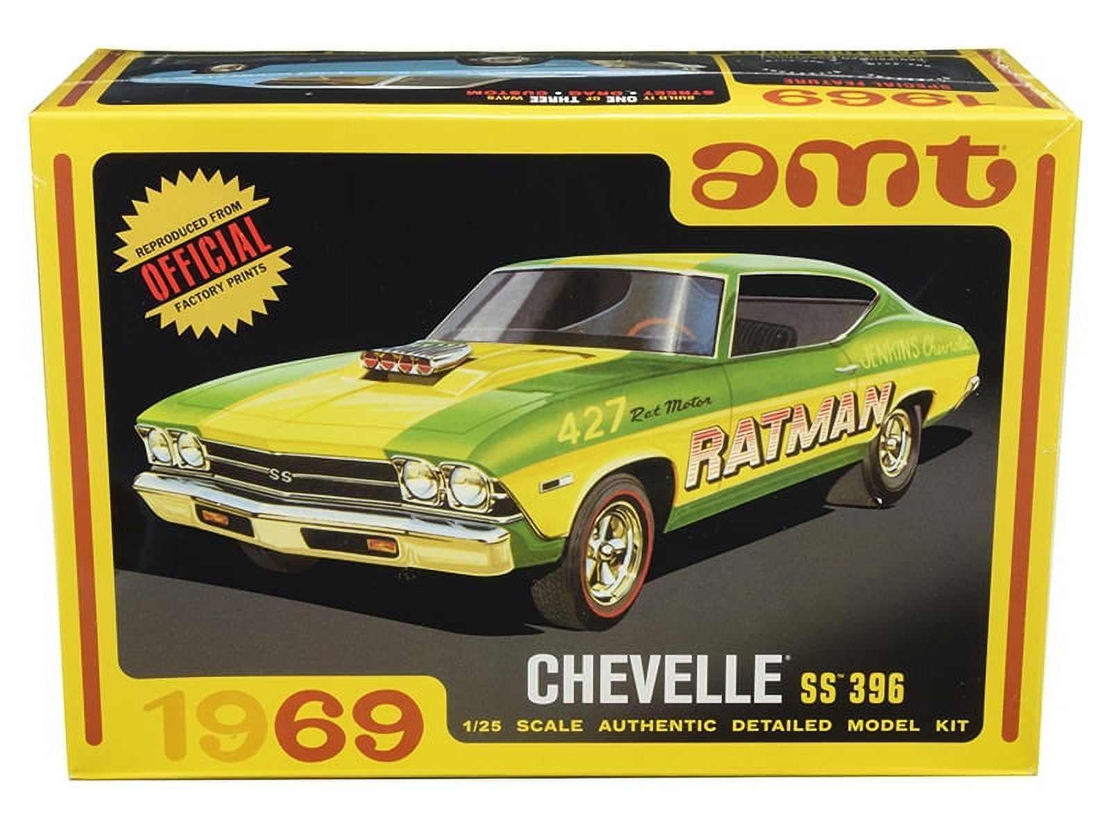 AMT AMT1138 Skill 2 Model Kit 1969 Chevrolet Chevelle SS 396 3 in 1 Kit