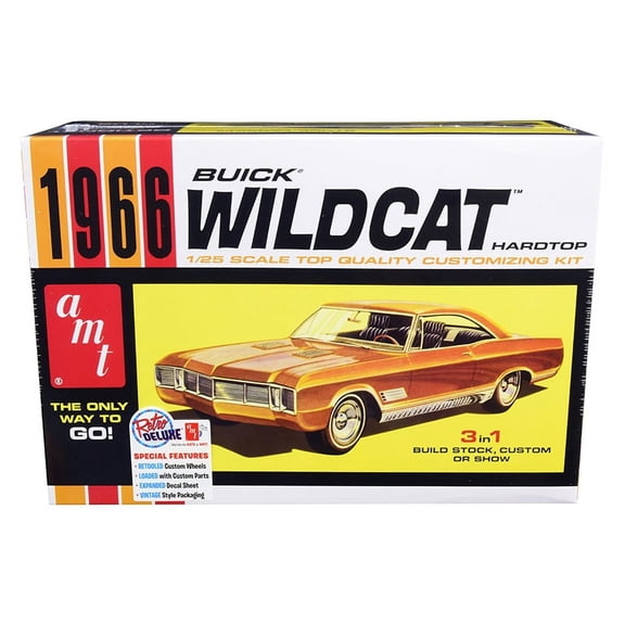 Skill 2 Model Kit 1966 Buick Wildcat Hardtop 3 in 1 Kit 1 25 Scale Model by AMT