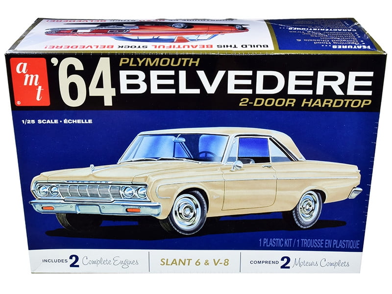 AMT AMT1188M Skill 2 Model Kit 1964 Plymouth Belvedere Coupe Hardtop 1 by 25 Scale Model Car