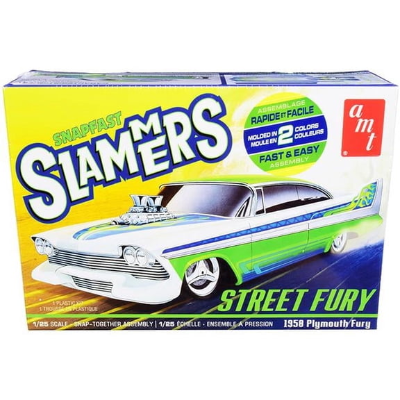 AMT AMT1226M Skill 1 Snap 1958 Plymouth Street Fury Slammers 1 by 25 Scale Model Kit