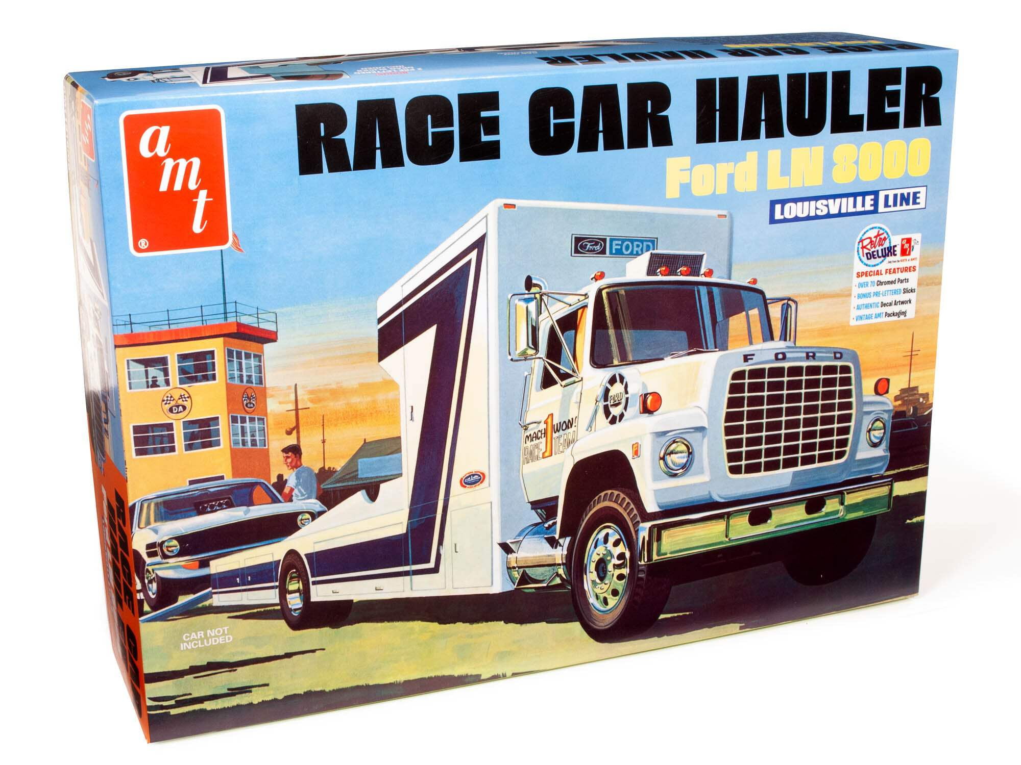 レースカーホーラー フォード LN8000 ルイビルライン 1/25 amt AMT Ford LN 8000 Diesel Semi Long Haul Race Car Hauler 1/25 Scale