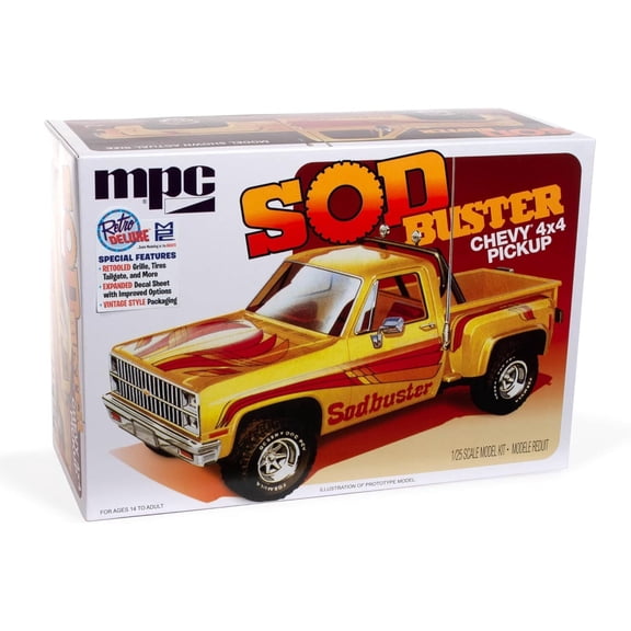 AMT Model Kit Skill 2 1981 Chevy Stepside Pickup Sod Buster