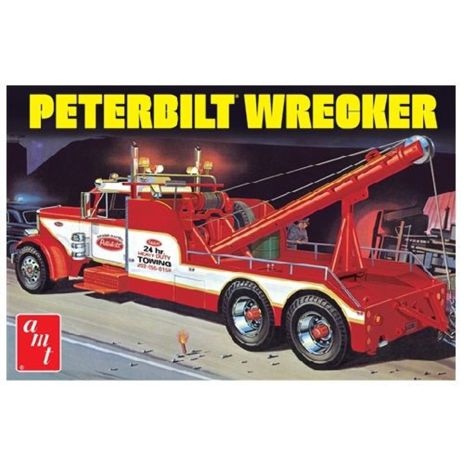 AMT Peterbilt 359 Plastic Truck Semi Model Kit for Adults, 1