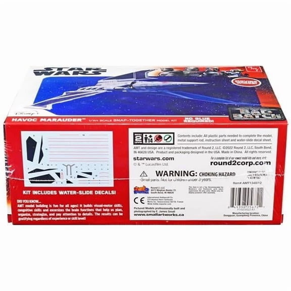 AMT Skill 2 Havoc Marauder Space Ship Star Wars The Bad Batch 2021-Current TV Series 1 by 144 Scale Model Kit