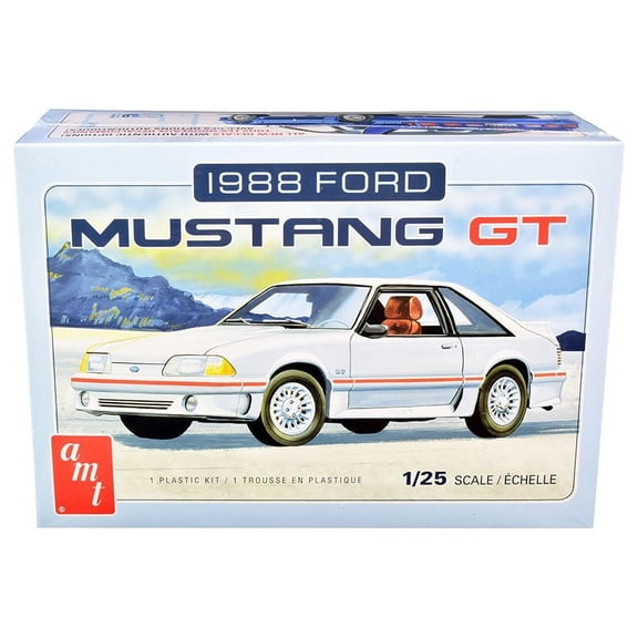 AMT Skill 2 Model 1988 Ford Mustang GT Kit for 1 by 25 Scale Model