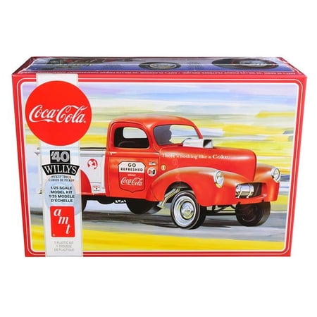 AMT Skill 3 Model Kit 1940 Willys Gasser Pickup Truck Coca-Cola 1 by 25 Scale Model