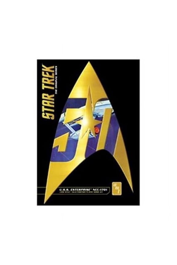 Skill 2 Model Kit U.S.S. Enterprise NCC-1701 Refit Starship "Star Trek" The Original Series Anniversary 1/650 Scale Model by AMT