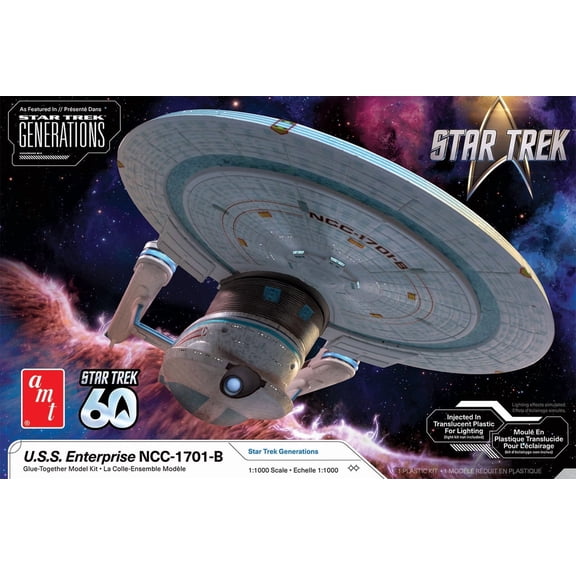 AMT U.S.S. Enterprise NCC-1701-B Star Trek Generations 1:1000 Scale Glue-Together Model Kit