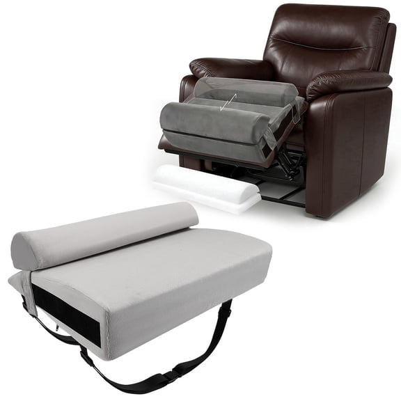 AMTPM Extra Large Recliner Leg Pillow, Adjustable Leg Rest Pillow with Detachable Support Pillow, Non-Slip Design for Recliners & Sofas