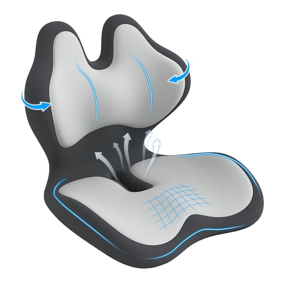 AMTPM Memory Foam Seat Cushion for Truck Drivers, Office Chairs Ergonomic Seat Cushion for Back,  Car Seat Desk Chair Use