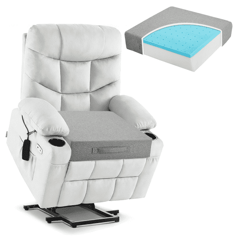 AMTPM Seat Cushion, Double Layer Gel Memory Foam Chair Cushion, Orthopedic Seat Cushion for Pressure Relief, Washable Cover for Office Chair, Recliner, Car