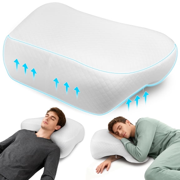 AMTPM Side Sleeper Pillow  -Arm Pillow Ergonomic Pillow for Cervical, Neck, Shoulder & Rotator Cuff Pain Relief