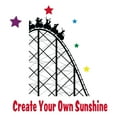 thumbnail image 1 of AMUSEMENT RIDE - Kids Bedroom Art Carnival Roller Coaster Ride Decal Sticker - Create Your Own Sunshine Lettering Art Quotes Design - Home Living Room Multicolored Stars Wall Decoration 18" x 20", 1 of 3