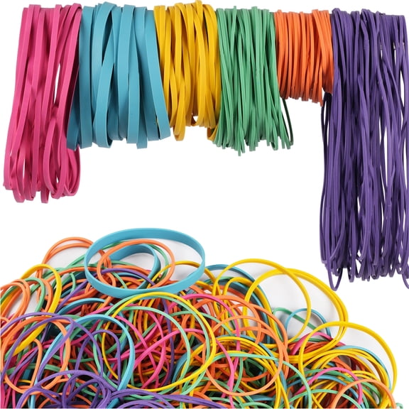 AMUU Rubber Bands Assorted Size Multicolor 0.5 lb size#16,#19,#33,#64,#117,size4.8in
