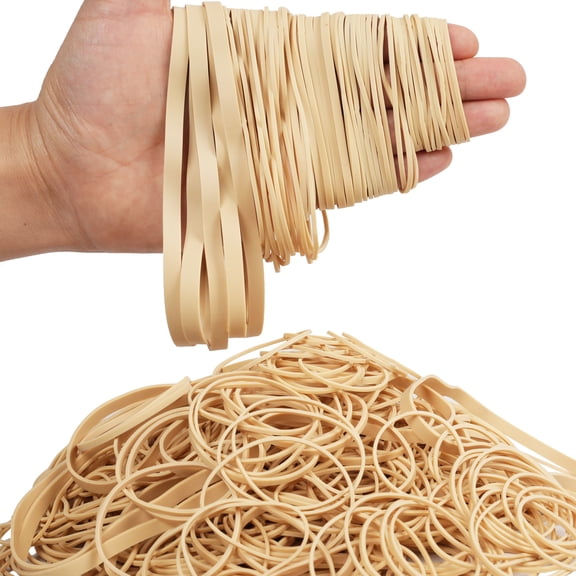 AMUU Rubber Bands Assorted Sizes Beige Elastic Bands for Office Supplies 0.5lbs Size16,Size#18,Size #33,Size(4-4/5" x 1/6"),Size#69 Rubber Band