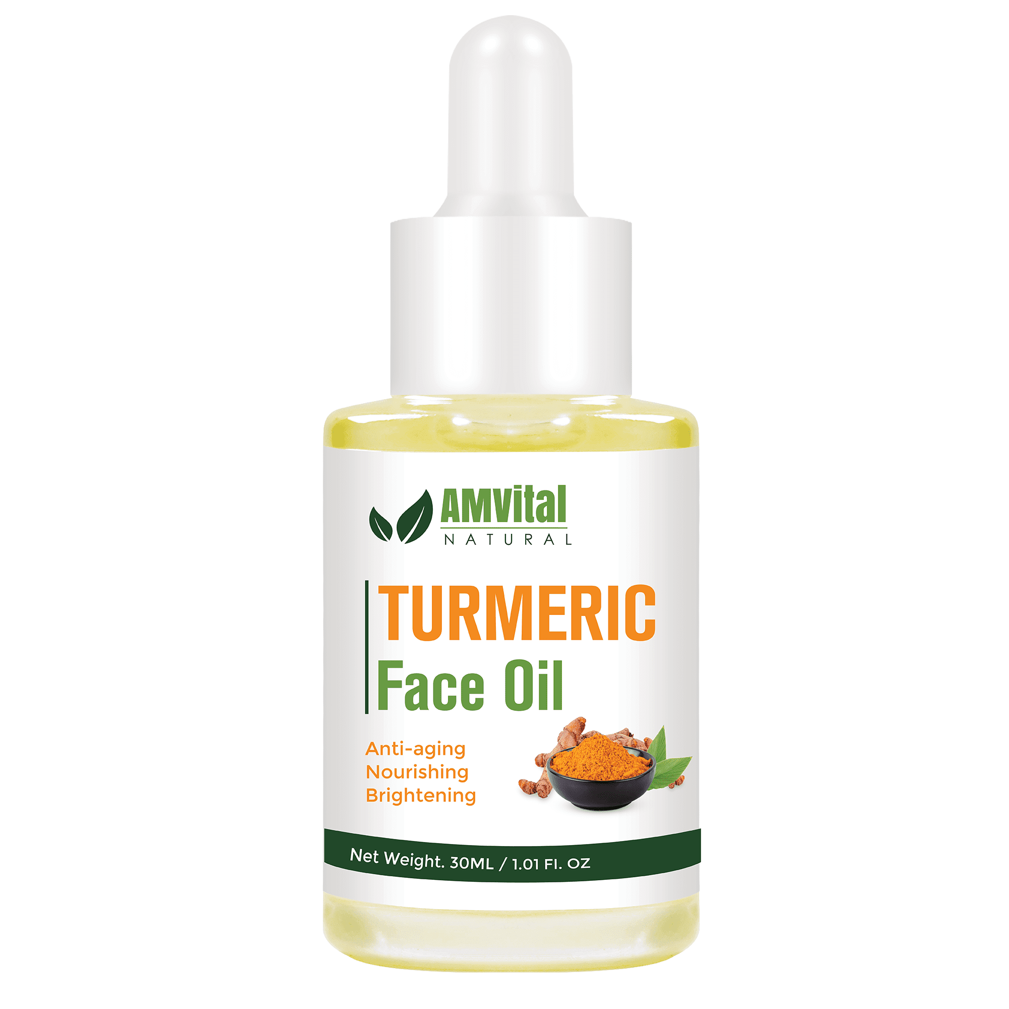 AMVital Organic Turmeric Oil Essential for Hydrating, Reducing Fine
