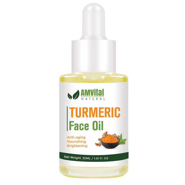 AMVital Organic Turmeric Oil Essential for Hydrating, Reducing Fine
