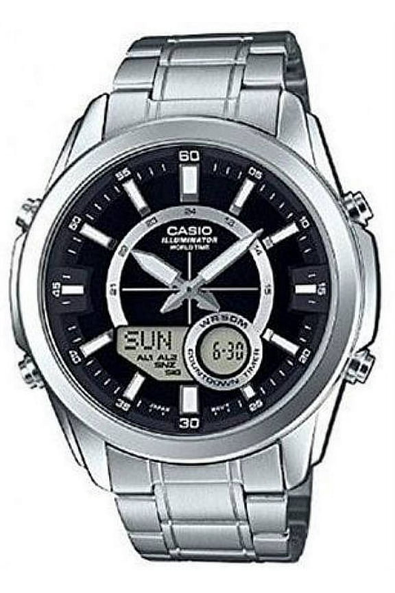 AMW810D-1AV Men's Stainless Steel Active Dial Watch