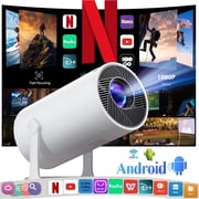 AMX500 Premium Portable Mini Projector, Supporting WiFi 6 And BT 5.4, An Intelligent Projector with 4K Video Decoding Function, Native 1080P, Home Theater Projector, with Built-in Android 11.0 System