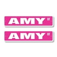 thumbnail image 1 of AMY Classic Street Sign (2 Pack) Childrens Name Room Sign Road Sign | 6" X 24" Plastic Address Sign, 1 of 5