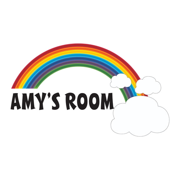 AMY'S ROOM- Perfect Name Wall Decal for Kids Room Decoration -Wall Mural to Transform a Room with a New Look-Size-10" x 6".