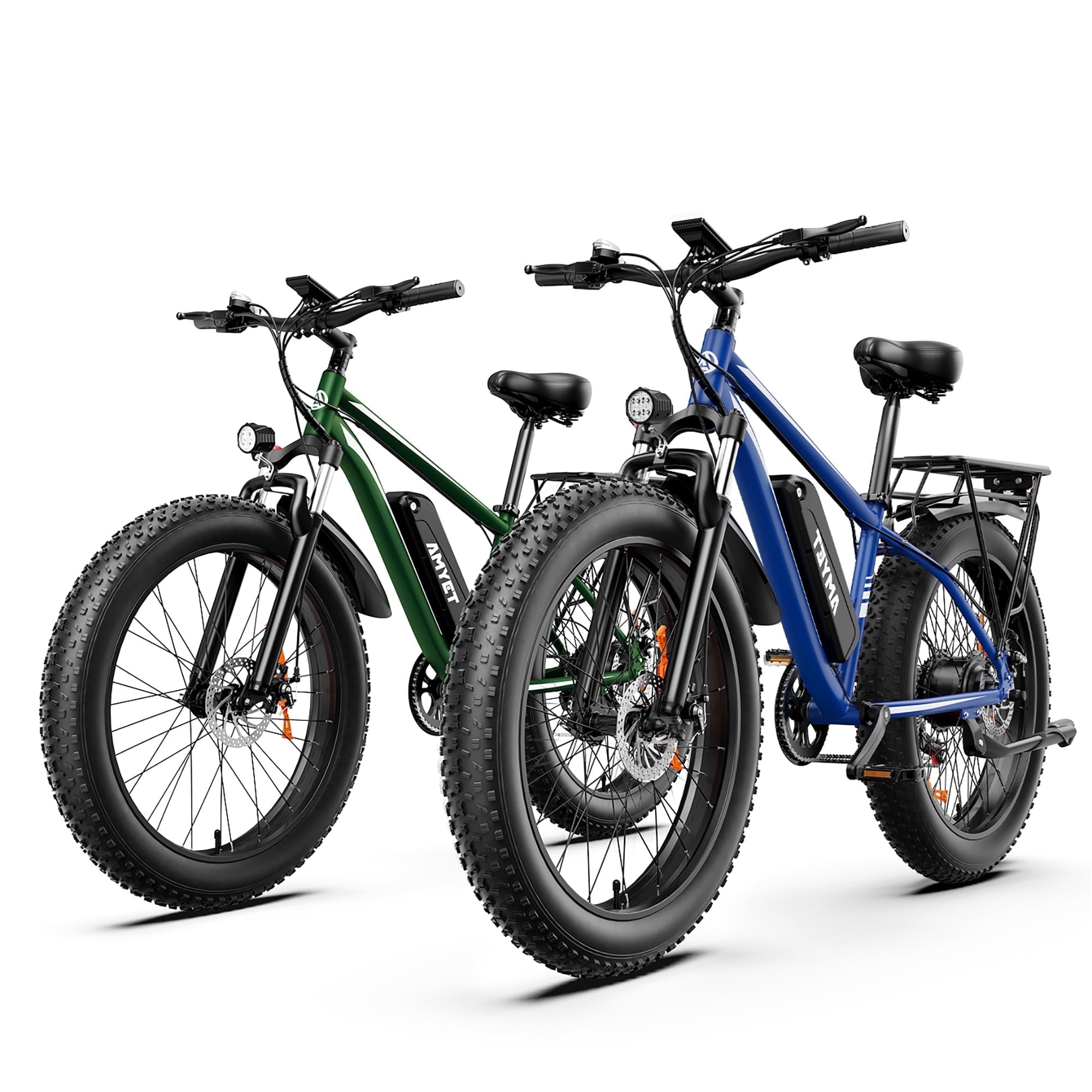 AMYET EB26 Electric Bike for Adults Set of 2, 26" Fat Tire E-Mountain Bicycle, 1000W 48V 15Ah 7-Speed Ebike UL2849