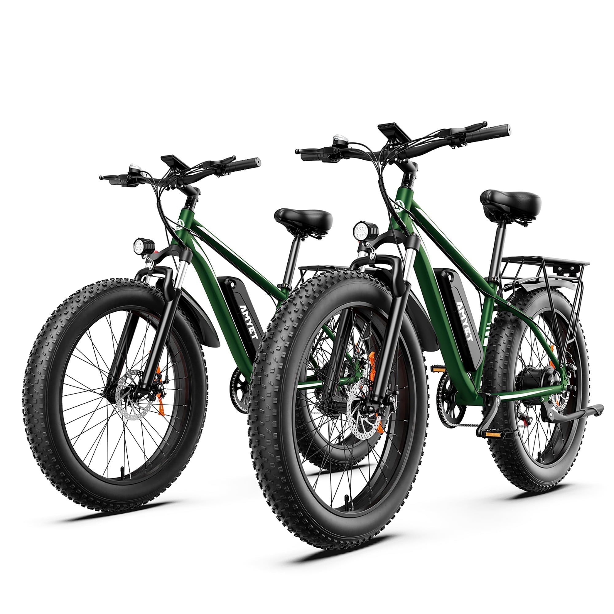 AMYET EB26 Electric Bike for Adults Set of 2, 26" Fat Tire E-Mountain Bicycle, 1000W Motor 48V 15Ah 7-Speed Ebike UL2849
