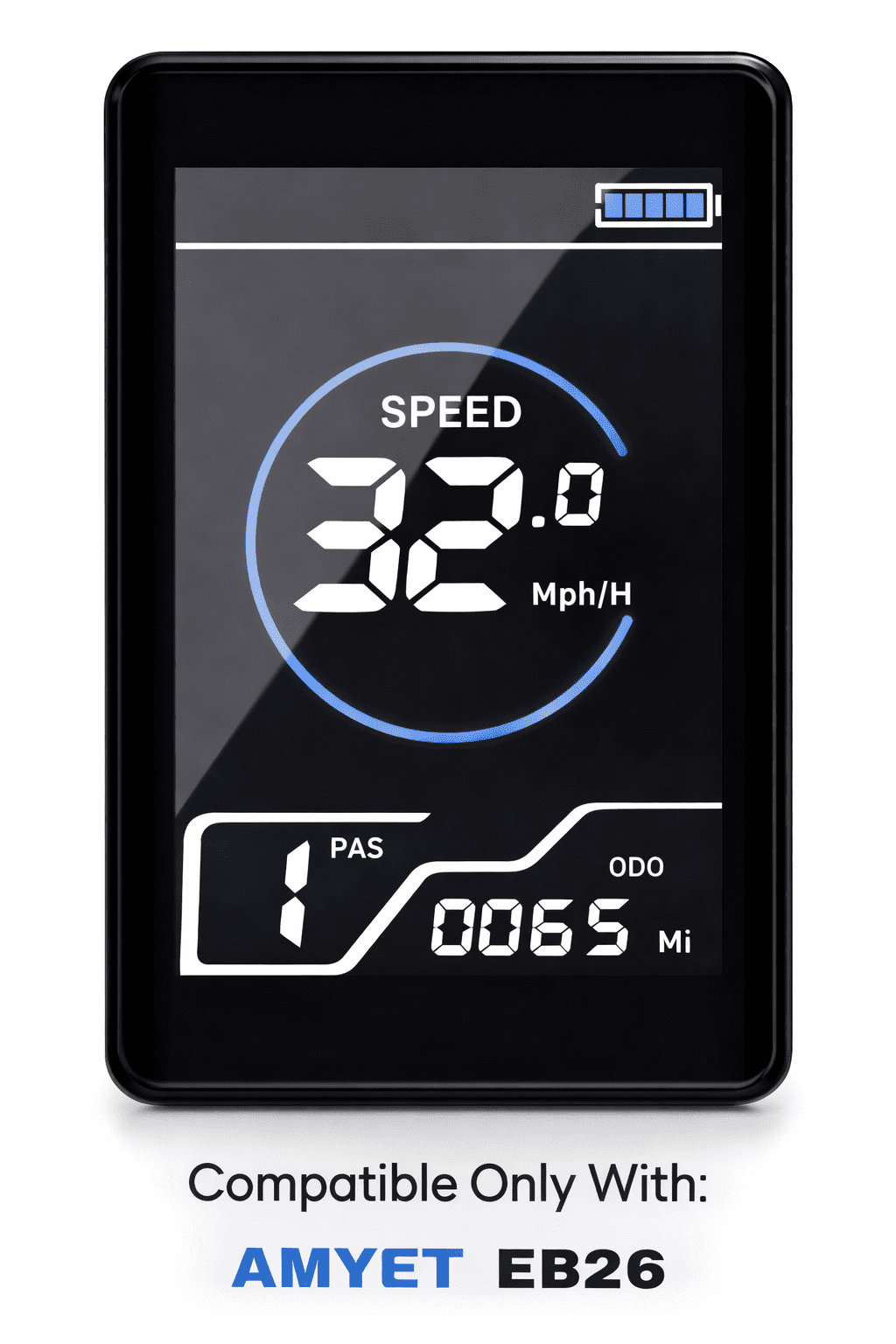 AMYET EB26 Electric Bike LCD Display Replacement, Multi-Function Speedometer Screen for EB26 E-Bike Only