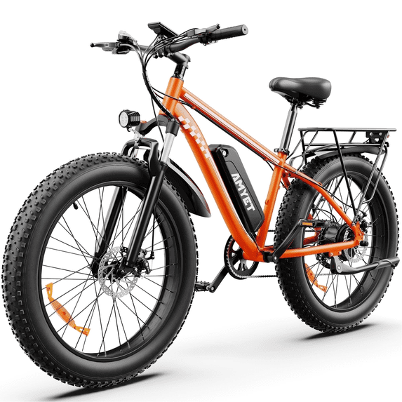 AMYET EB26 Electric Bike for Adults, 750W 28MPH Class 3, 48V 15Ah, 26" Fat Tire Mountain Bike, UL2849