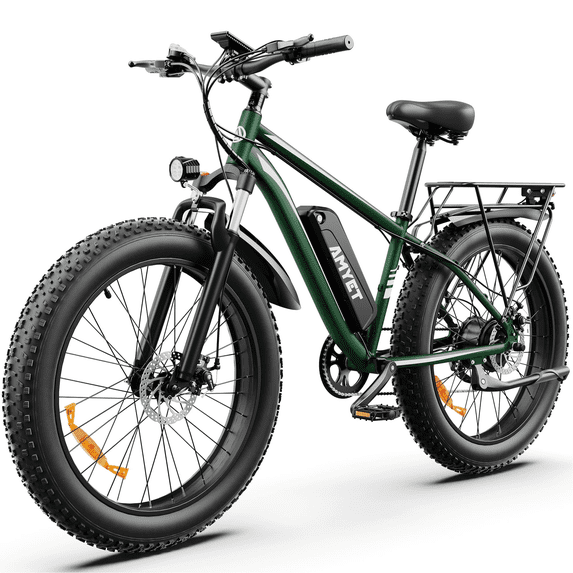 AMYET EB26 Electric Bike for Adults, 750W 28MPH Class 3, 48V 15Ah, 26" Fat Tire Mountain Bike, UL2849