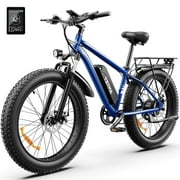 AMYET EB26 Electric Bike for Adults, 26*4.0 Fat Tire E-Mountain Bicycle,Peak 1500W Motor 48V 15Ah 7-Speed Ebike UL2849
