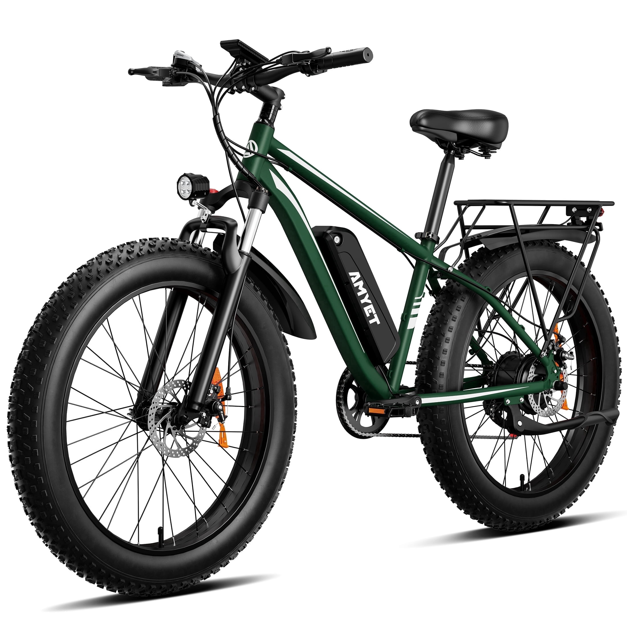 AMYET EB26 Electric Bike for Adults, Peak 1500W 48V 15Ah, 26" Fat Tire Ebike, E-Mountain Bicycle, UL2849