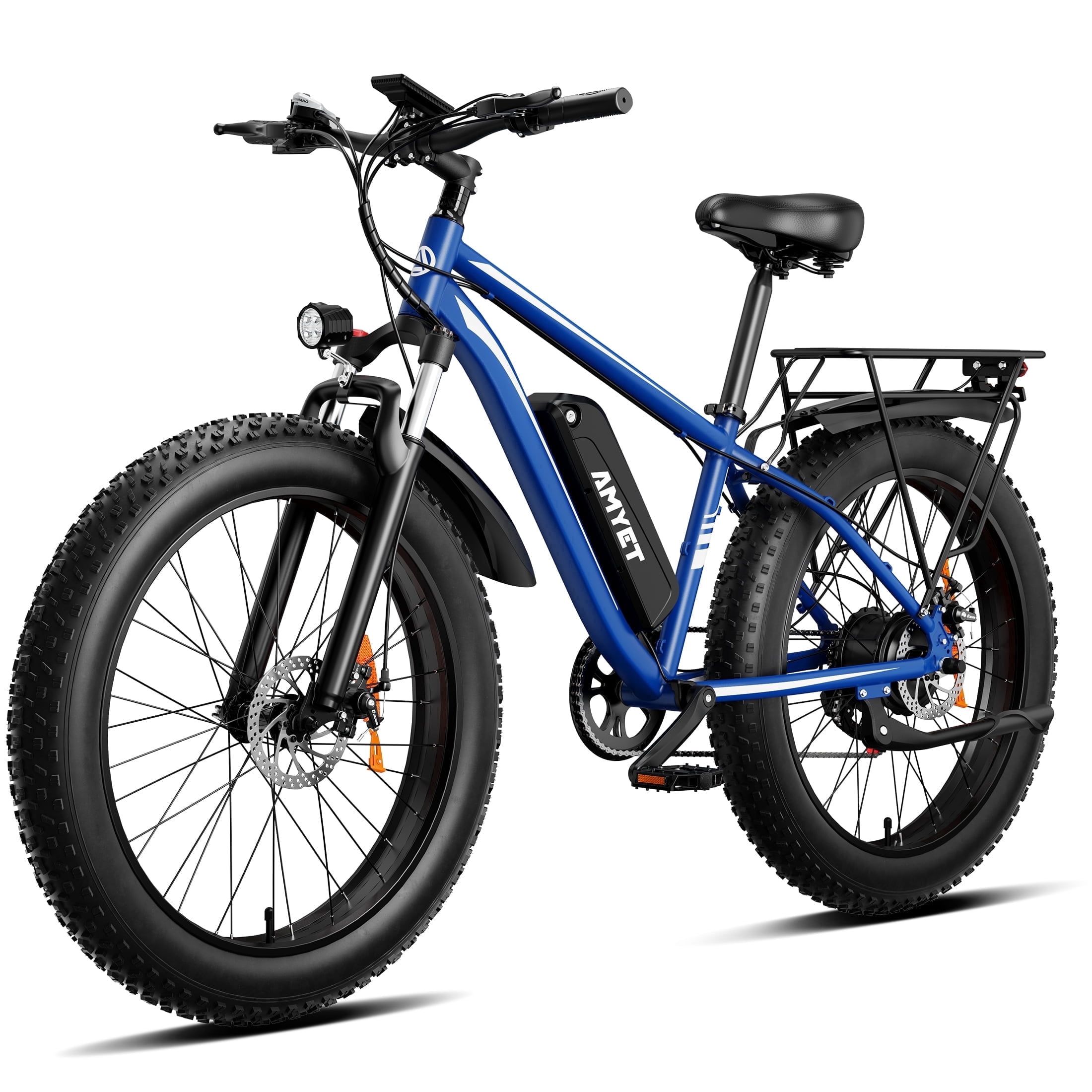 AMYET EB26 Electric Bike for Adults, Peak 1500W 48V 15Ah, 26" Fat Tire Ebike, E-Mountain Bicycle, UL2849