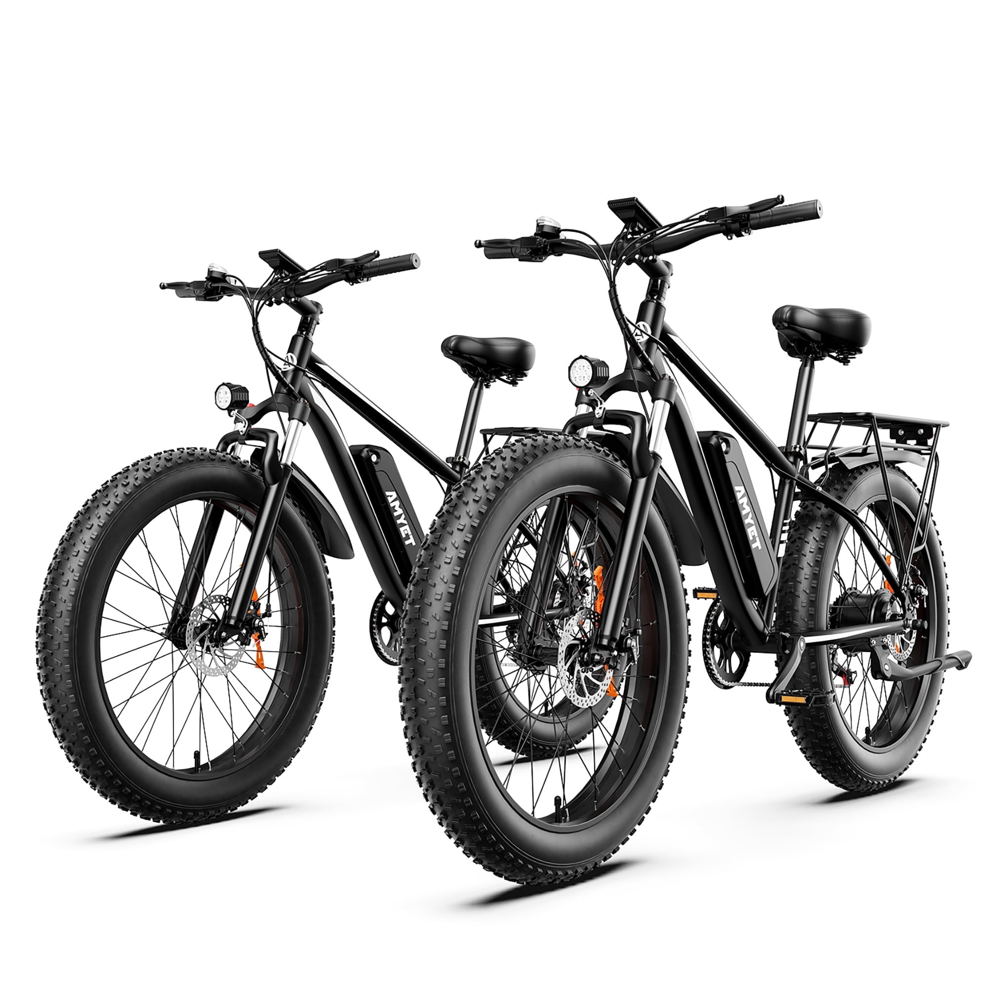 AMYET EB26 Electric Bike for Adults Set of 2, 26" Fat Tire E-Mountain Bicycle, 1000W 48V 15Ah 7-Speed Ebike UL2849