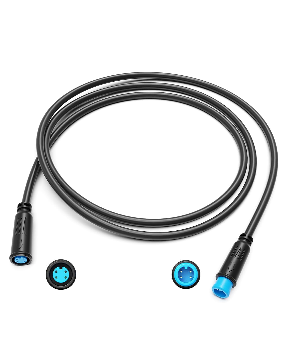 AMYET Electric Bicycle Extension Cable 4 Piec, Waterproof 3 Pin Male ...