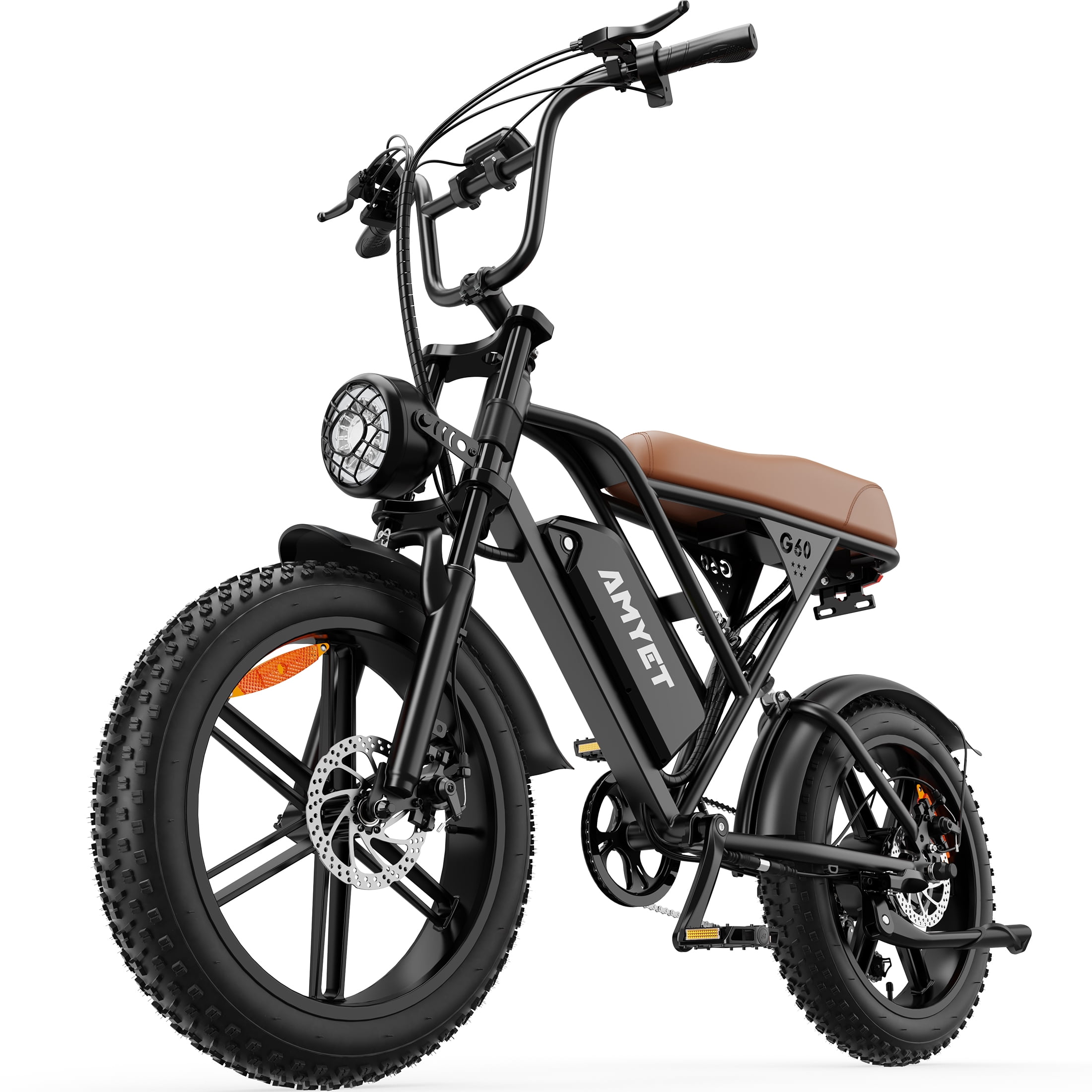 AMYET G60 Electric Bike for Adults, 750W, 20Ah,28MPH, 20"x4" Fat Tire E Mountain Bike, class 3, UL2849