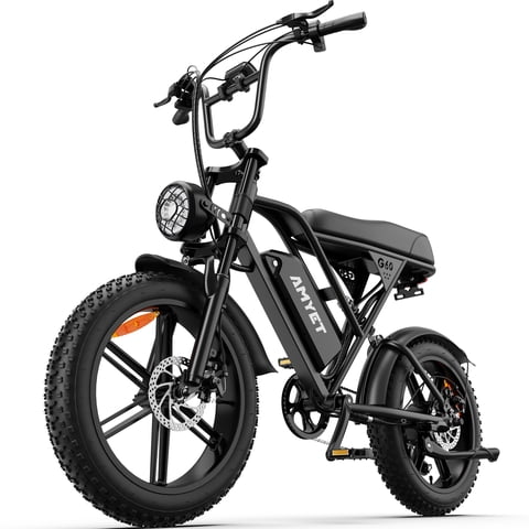 AMYET G60 Electric Bike for Adults, 750W, 20Ah,28MPH, 20"x4" Fat Tire E Mountain Bike, class 3, UL2849
