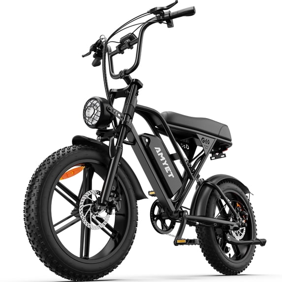 AMYET G60 Electric Bike for Adults, 750W, 20Ah,28MPH, 20"x4" Fat Tire E Mountain Bike, class 3, UL2849